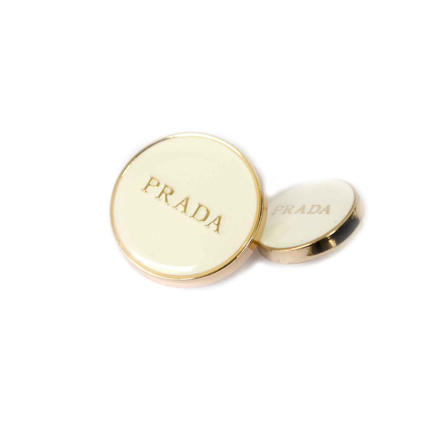 Designer White Gold Colour Metal Button . 2 Sizes