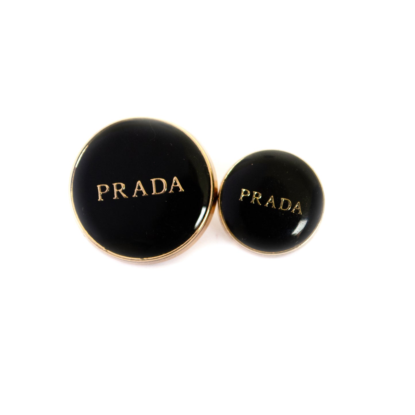 Designer Black Gold Colour Metal Button . 2 Sizes