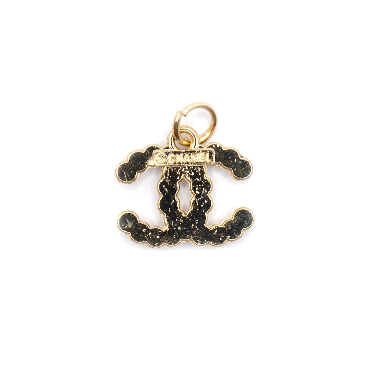 Designer CC Initials Pendant Black and White 18 mm