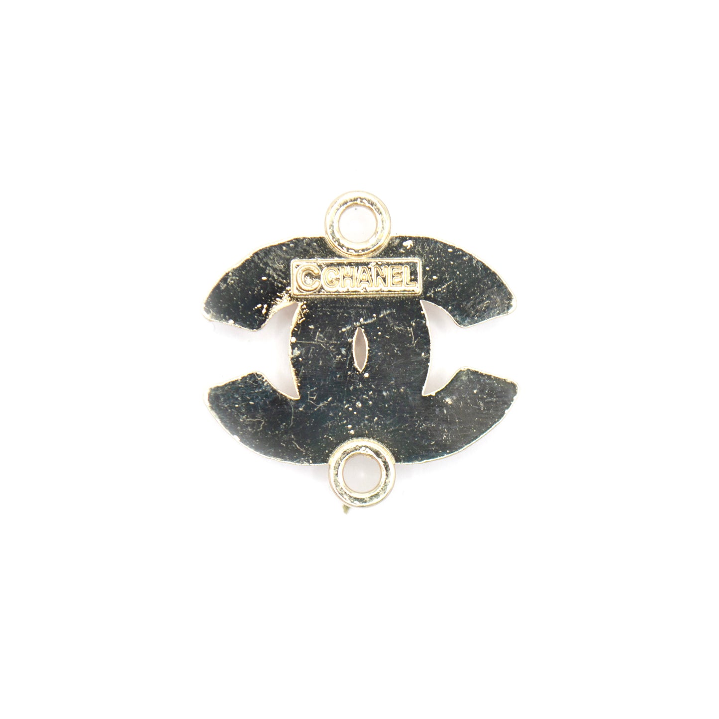 CC Initials Metal Connector with Pearls 22 mm