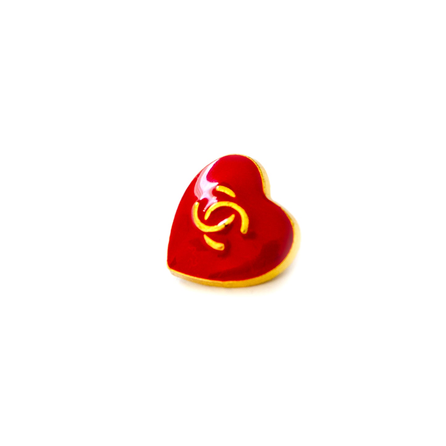 CC Heart Metal Button