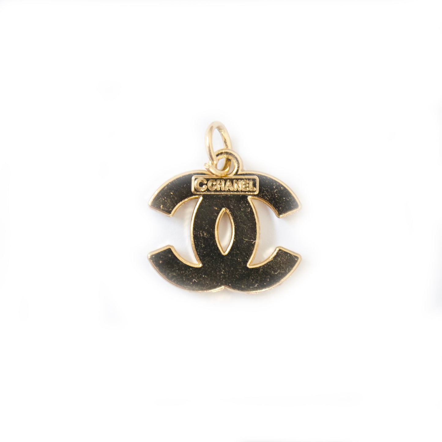 Designer Initials White Quilted Pendant