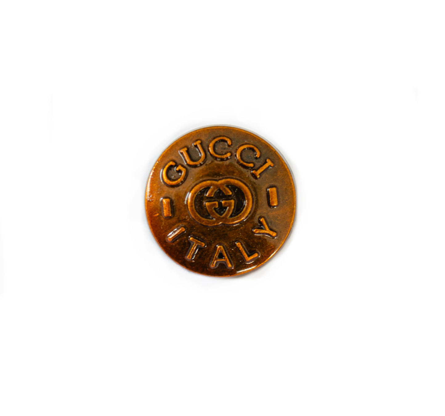 Designer Initials Bronze Colour Metal Button . 2 Colours