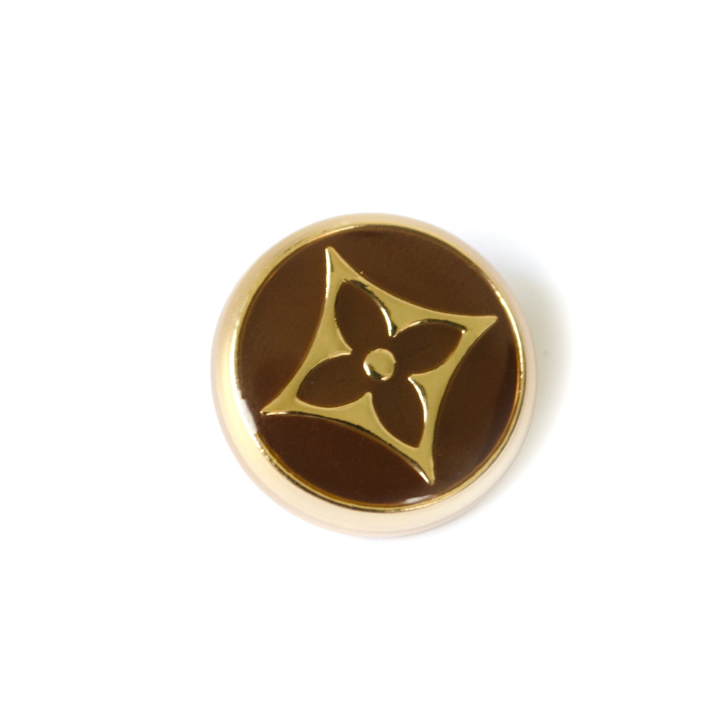 Monogram Gold Colour Metal Button . 2 Colours