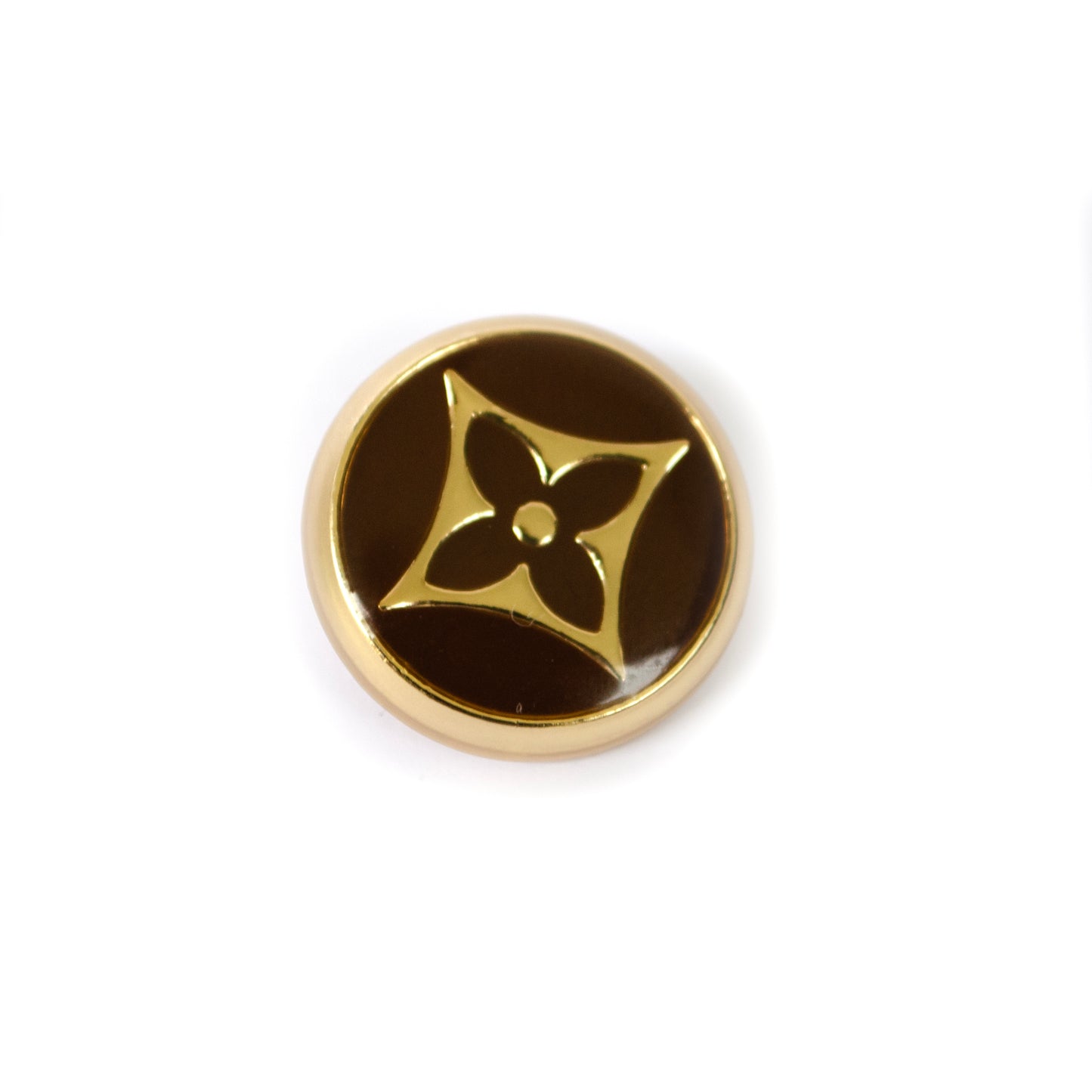 Monogram Gold Colour Metal Button . 2 Colours