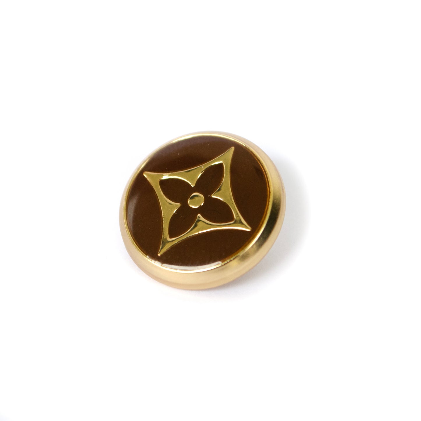 Monogram Gold Colour Metal Button . 2 Colours