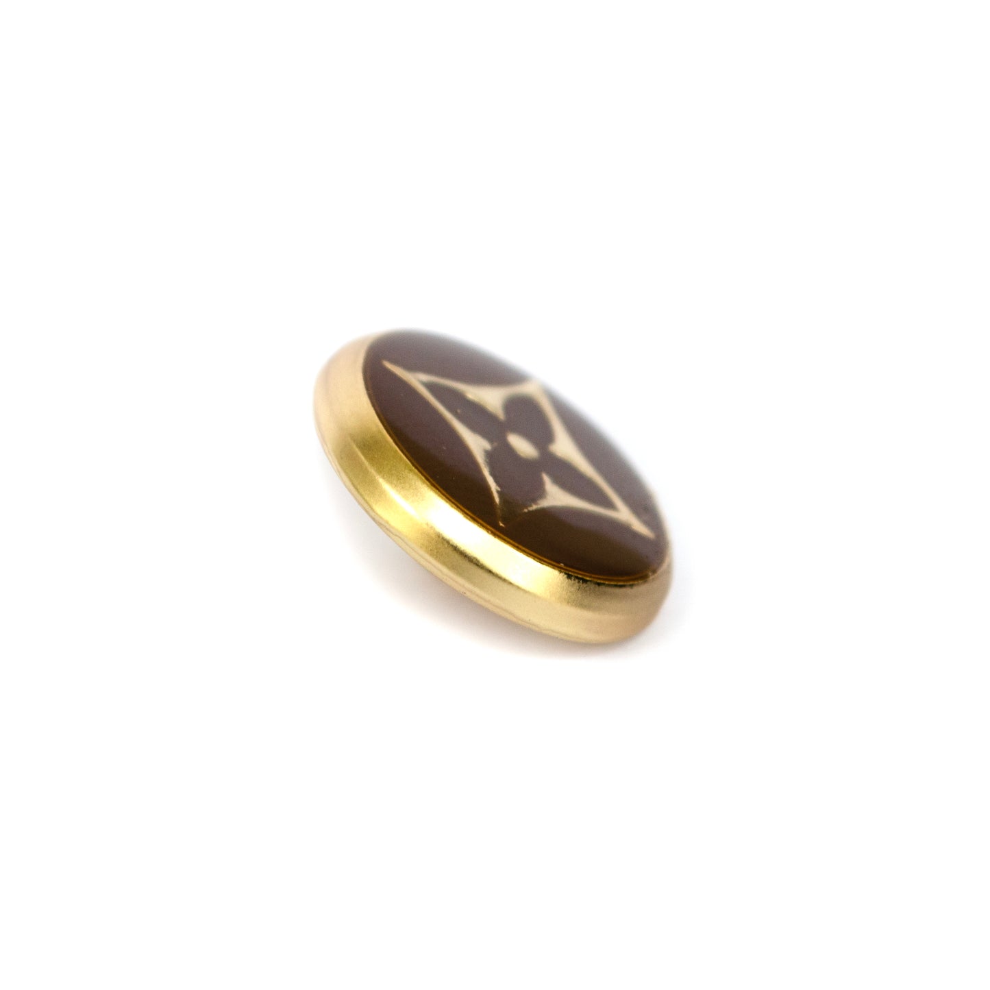 Monogram Gold Colour Metal Button . 2 Colours