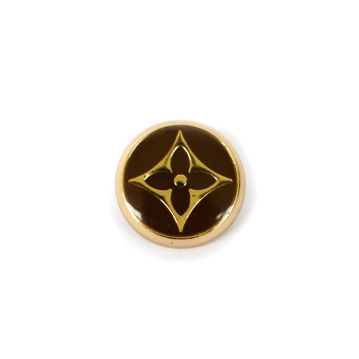 Monogram Gold Colour Metal Button . 2 Colours