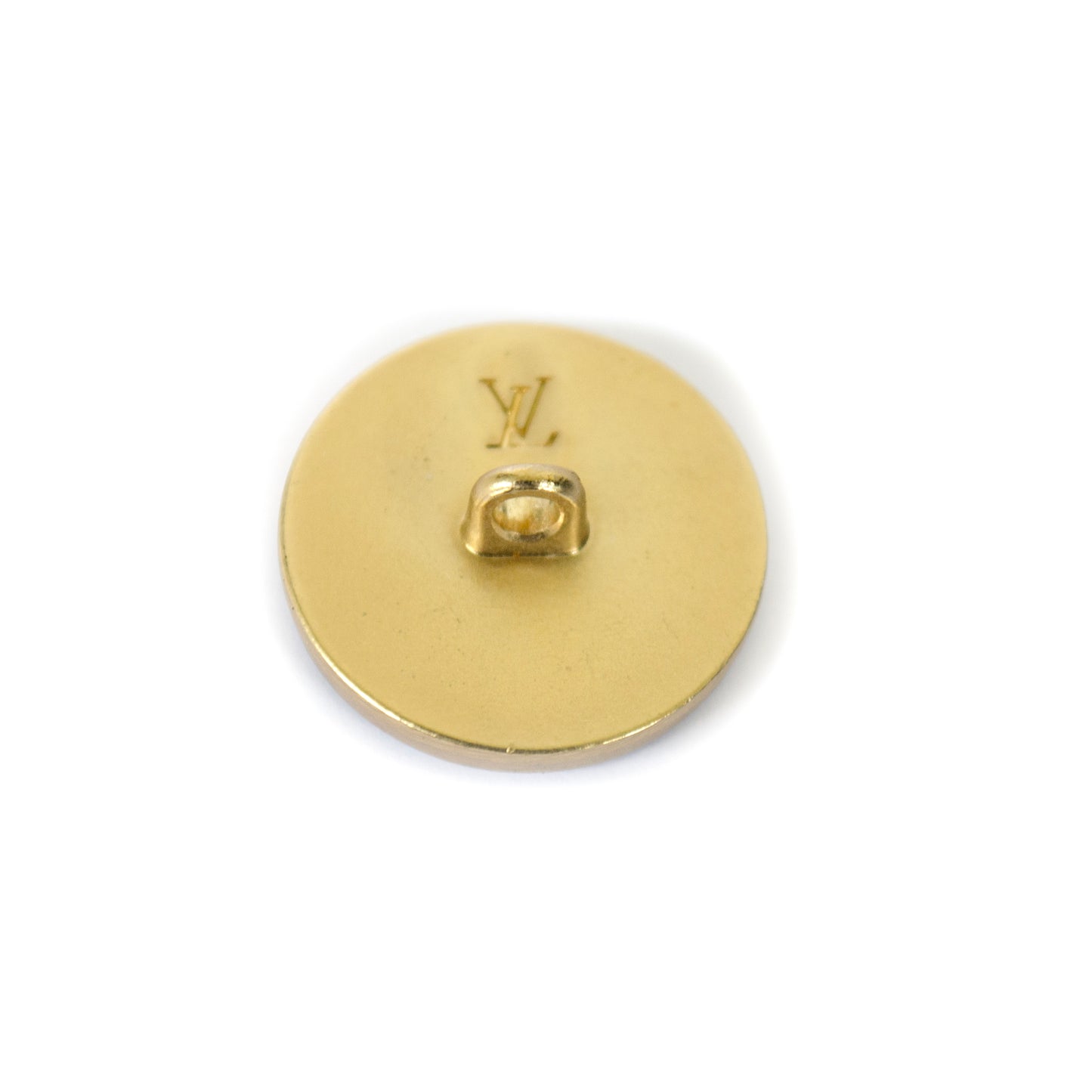 Initials Gold Colour Metal Button