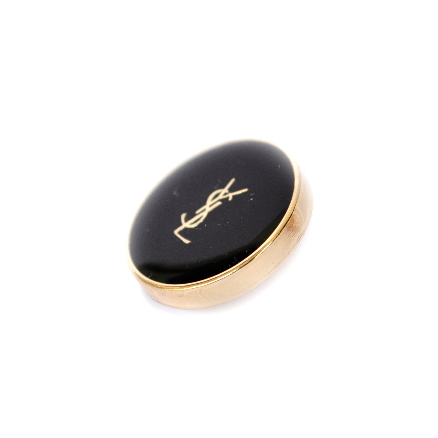 Designer Initials Black Gold Colour Metal Button . 2 Sizes