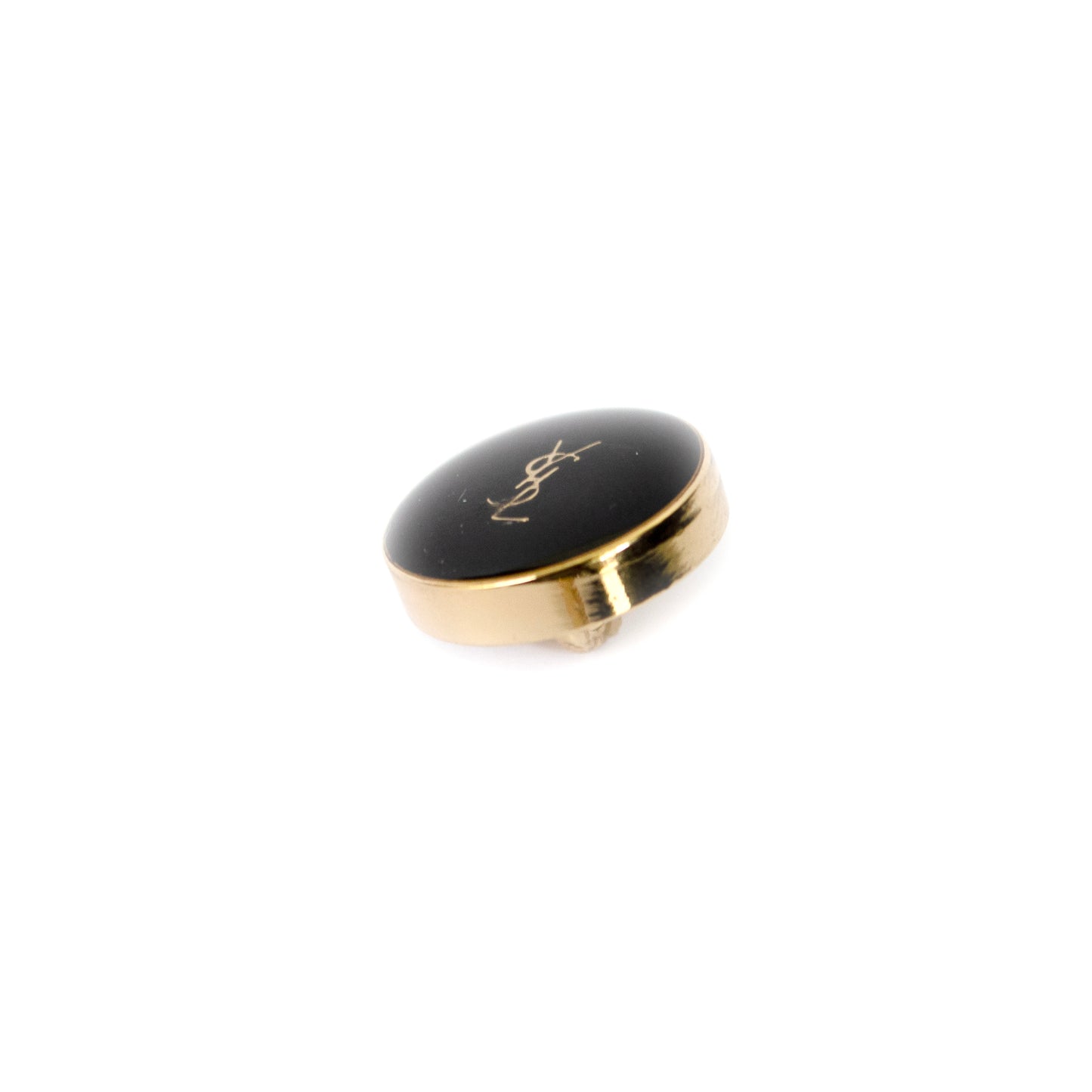 Designer Initials Black Gold Colour Metal Button . 2 Sizes