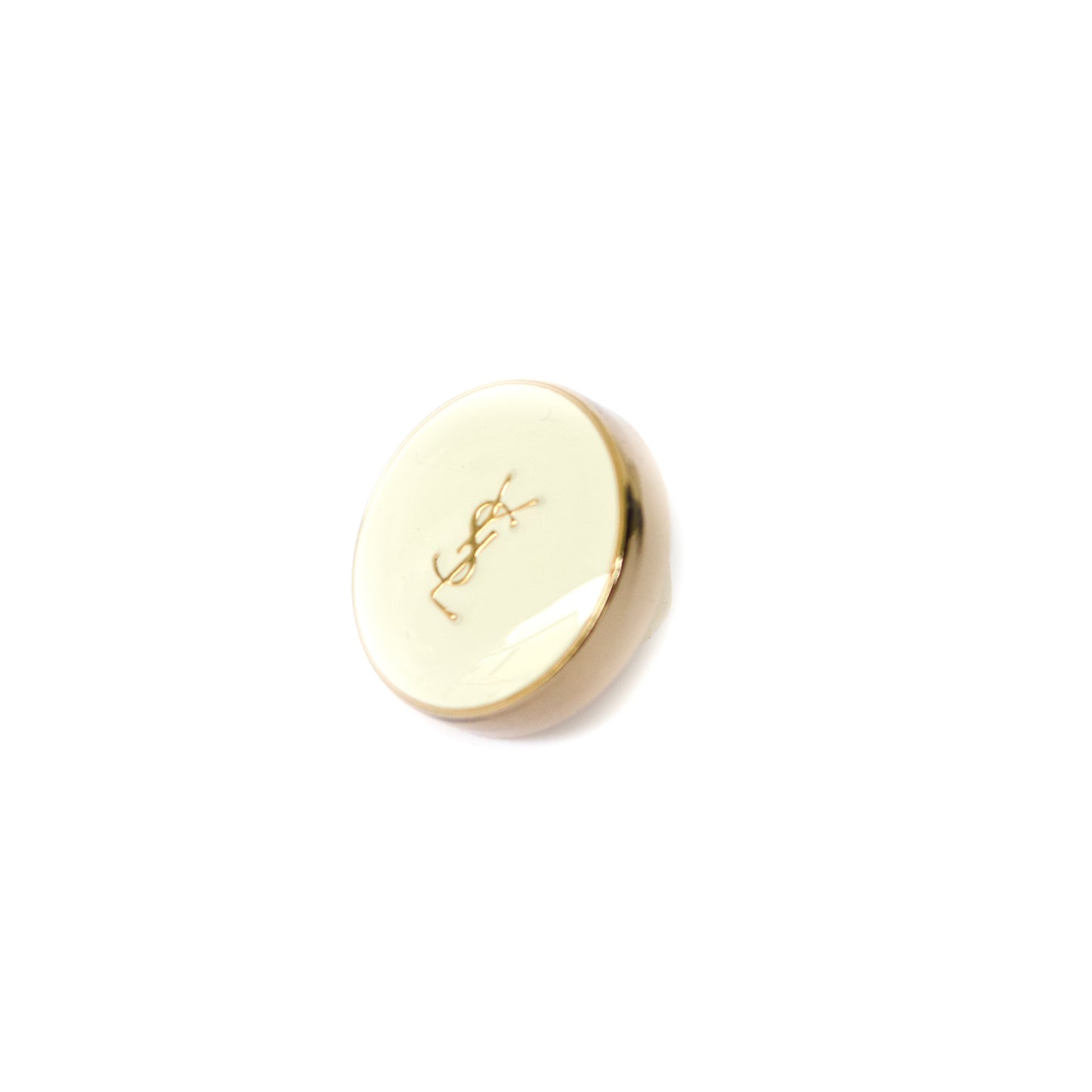Designer Initials WhiteGold Colour Metal Button . 2 Sizes