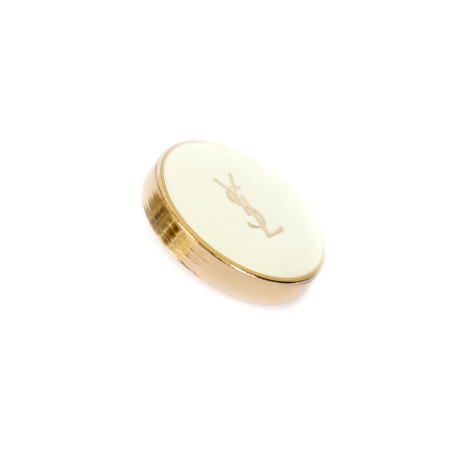 Designer Initials WhiteGold Colour Metal Button . 2 Sizes