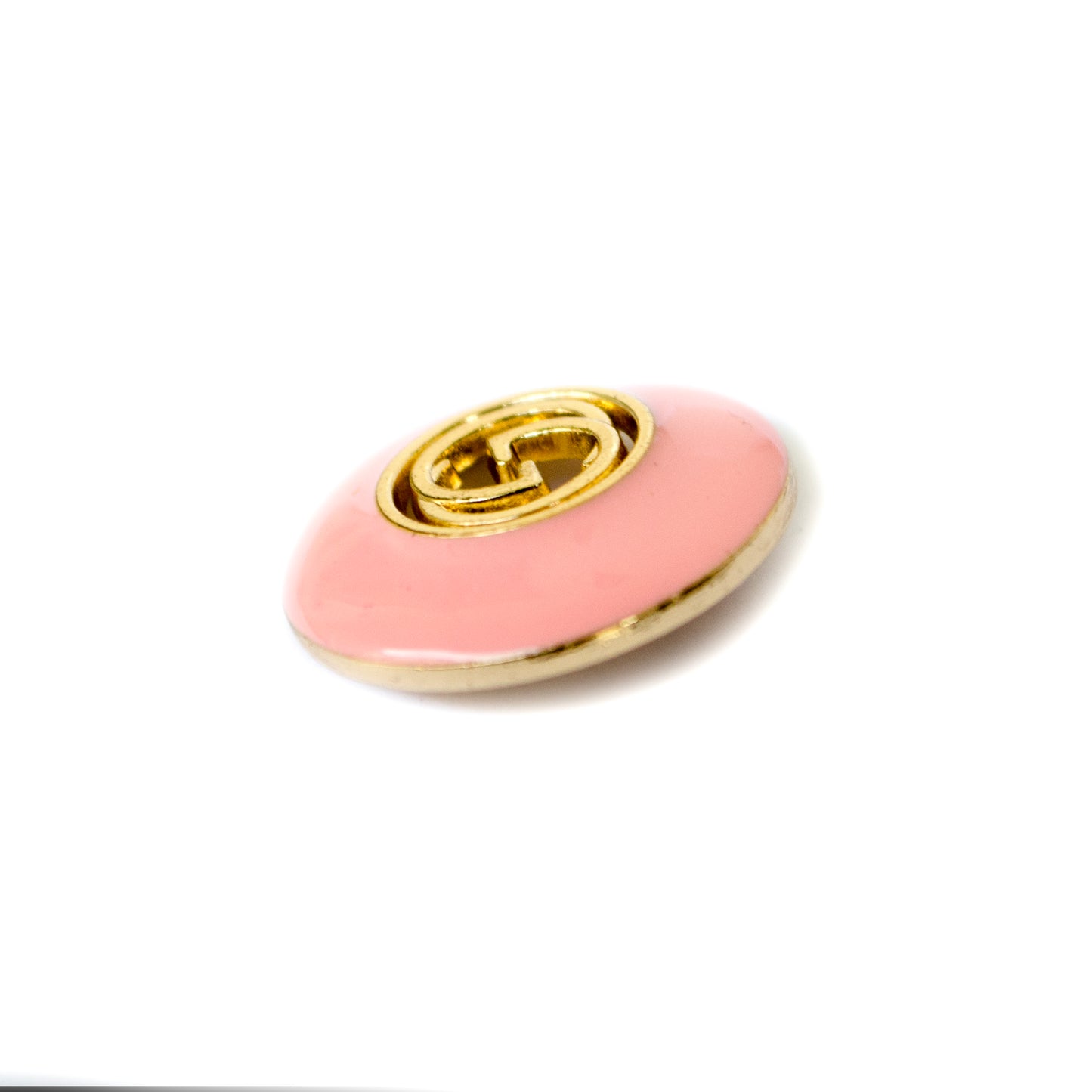 Designer Initials Gold Colour Metal Button . 5 Colours