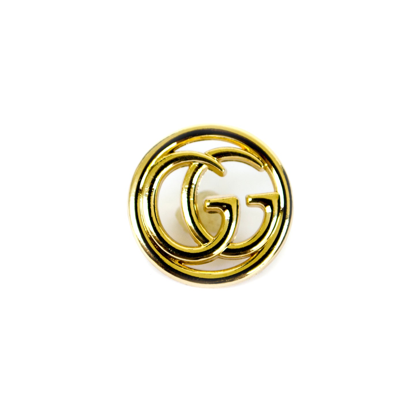 Designer Initials Gold Colour Metal Button . 2 Sizes
