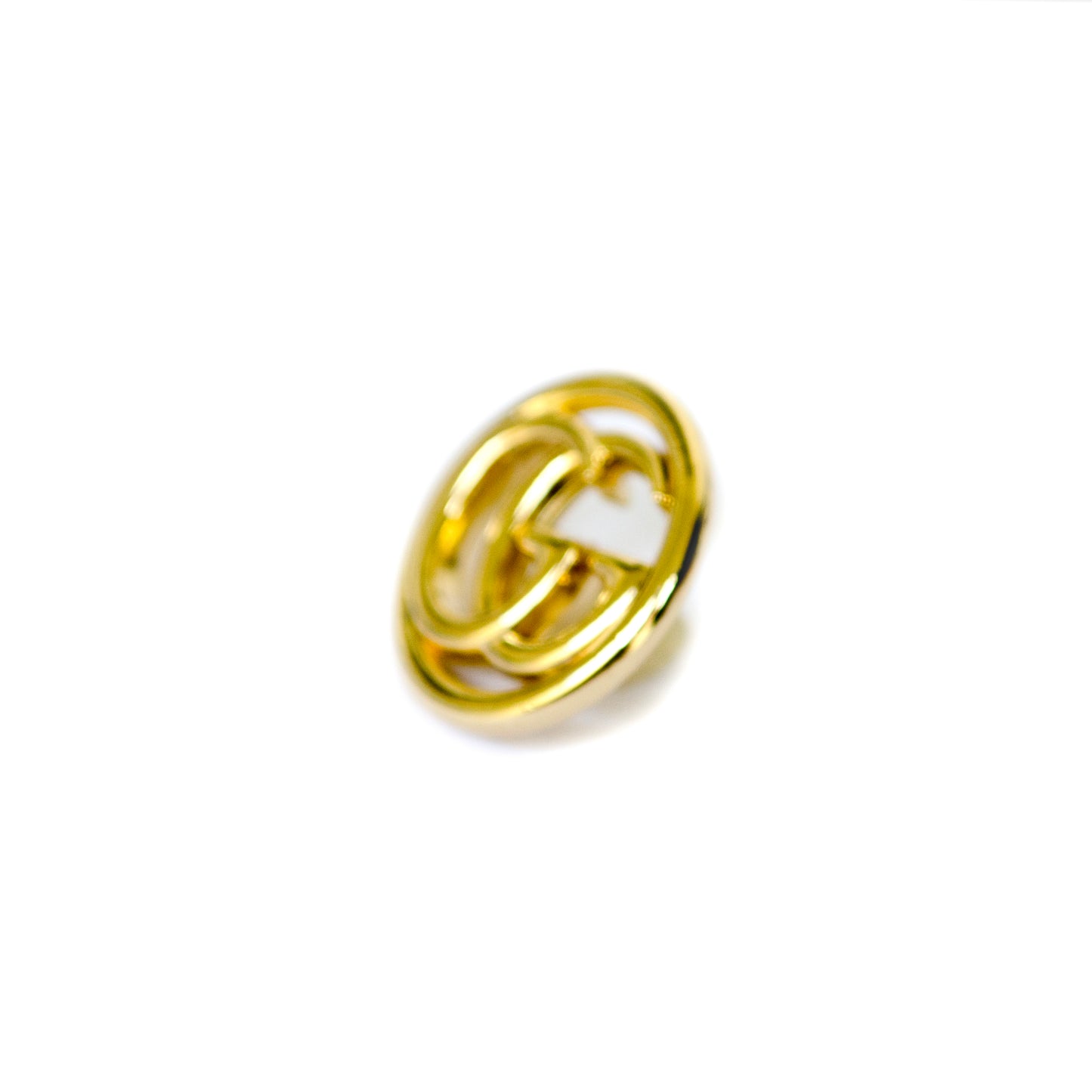 Designer Initials Gold Colour Metal Button . 2 Sizes