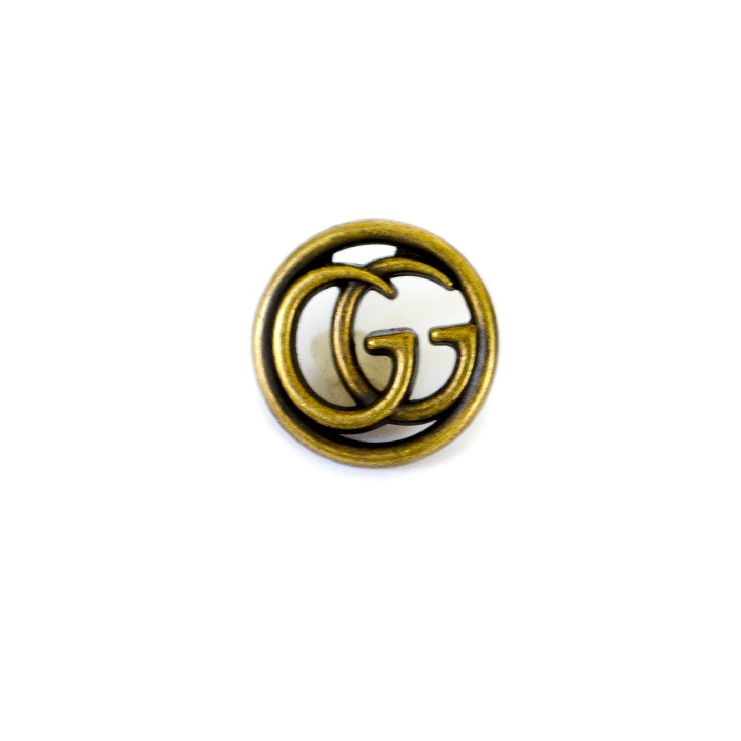 Designer Initials Bronze Colour Metal Button . 2 Sizes