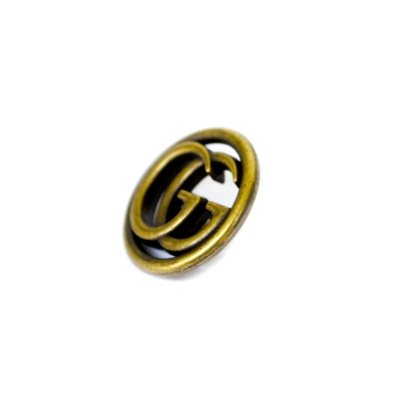 Designer Initials Bronze Colour Metal Button . 2 Sizes