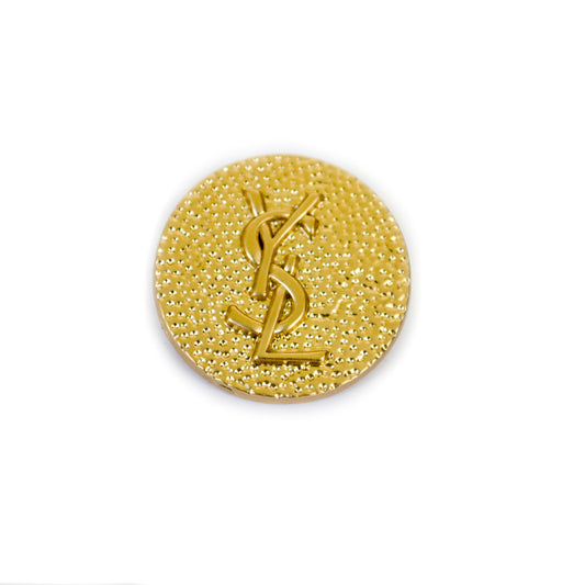 Initials Gold Colour Metal Button