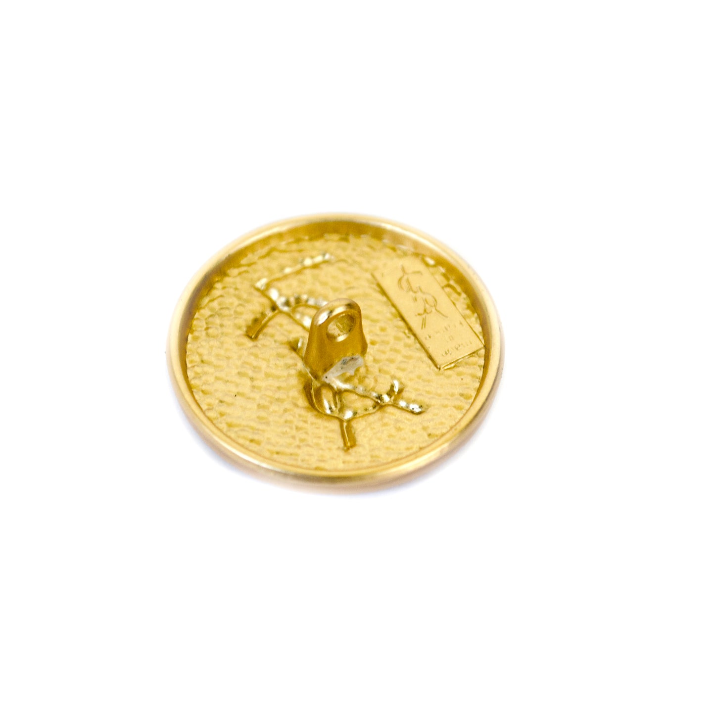 Initials Gold Colour Metal Button