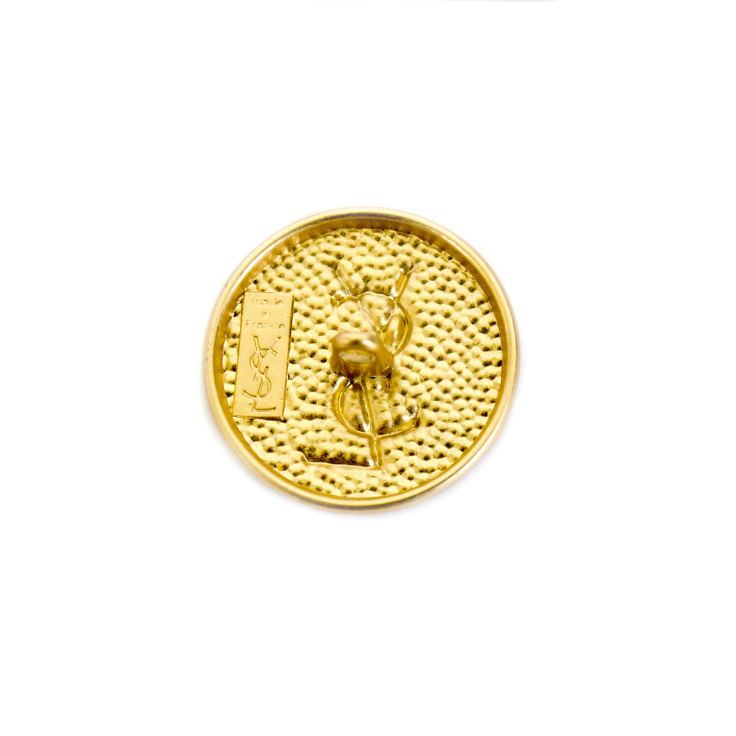 Initials Gold Colour Metal Button