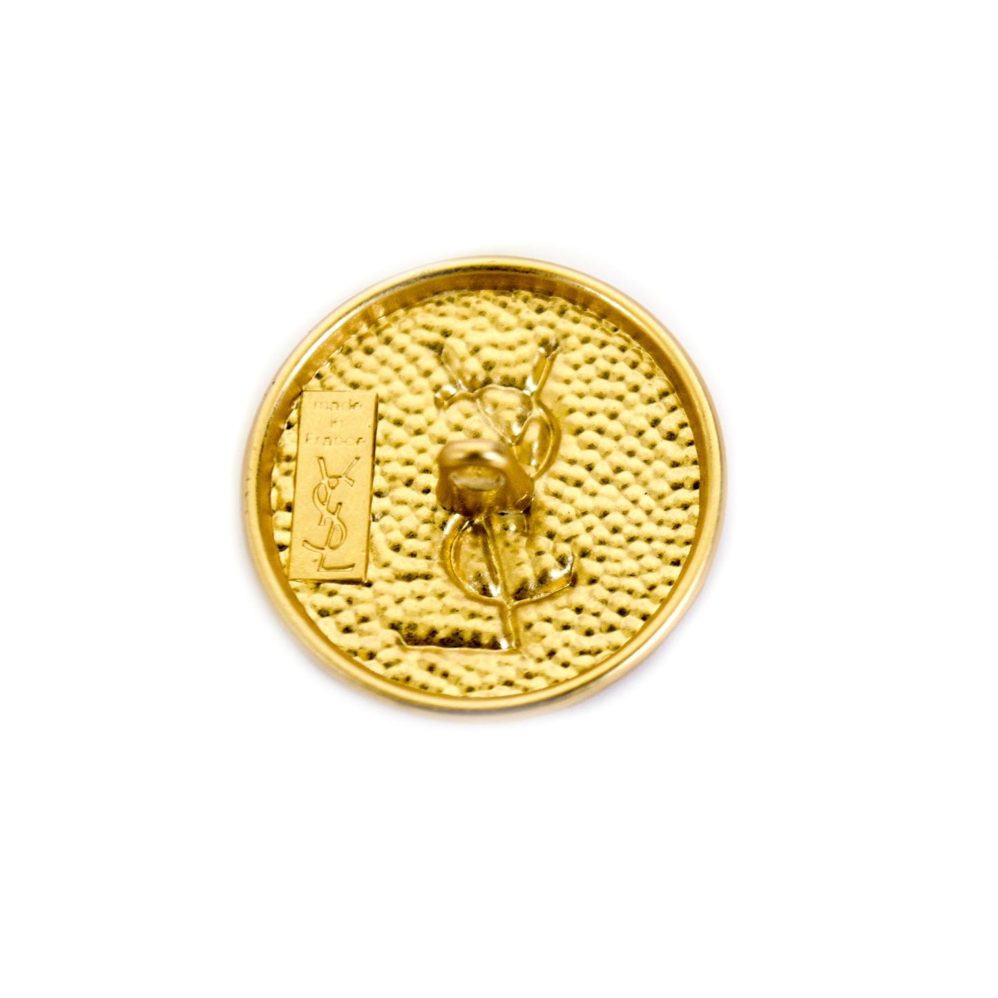 Initials Gold Colour Metal Button