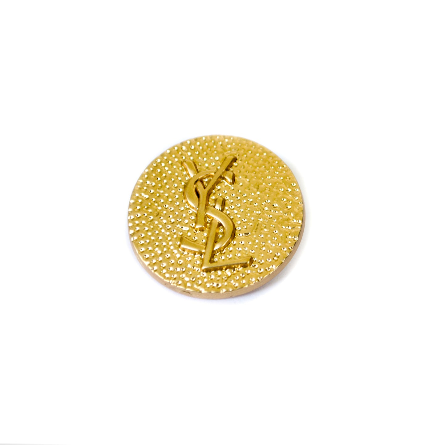 Initials Gold Colour Metal Button