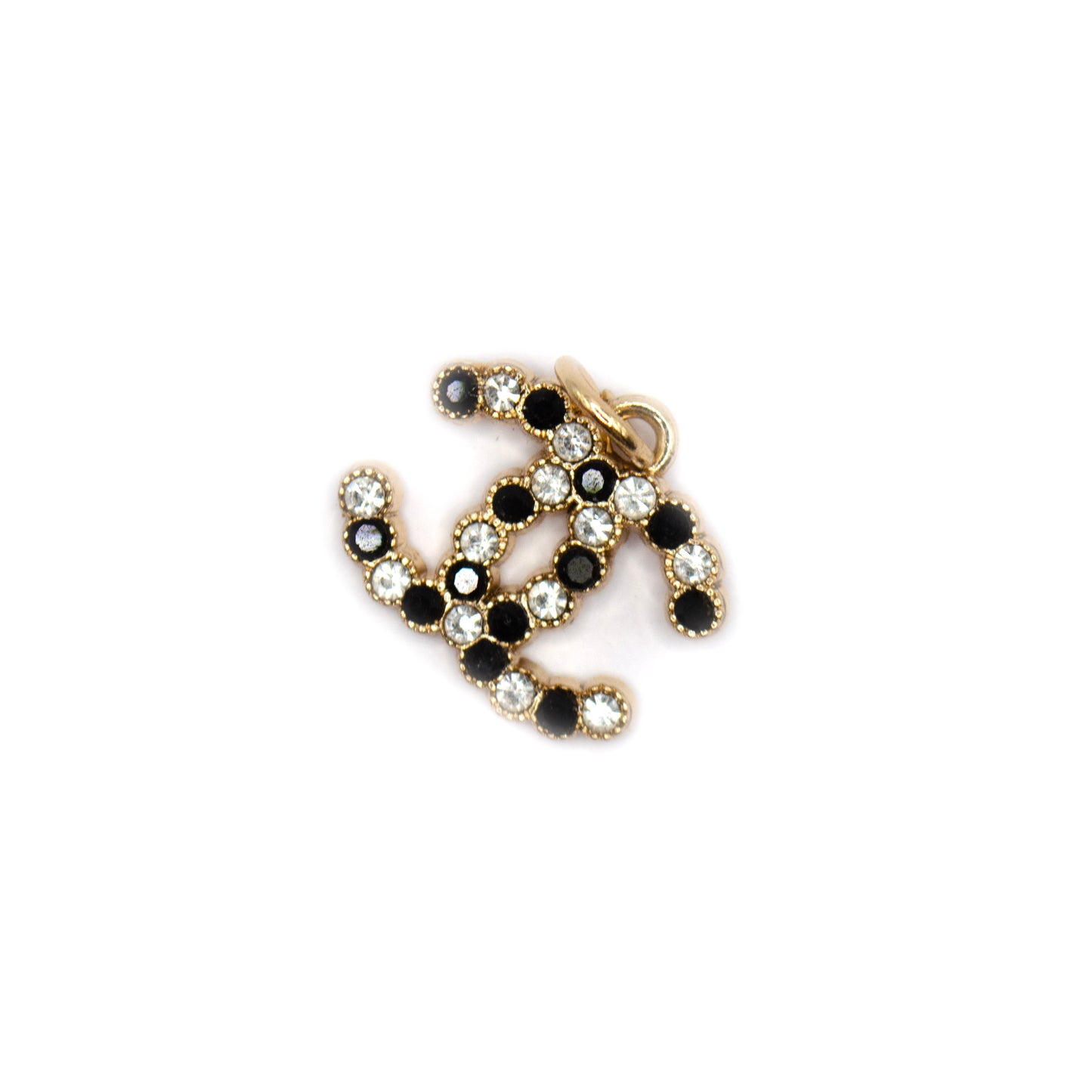 Designer CC Initials  Pendant  Black and White 18 mm