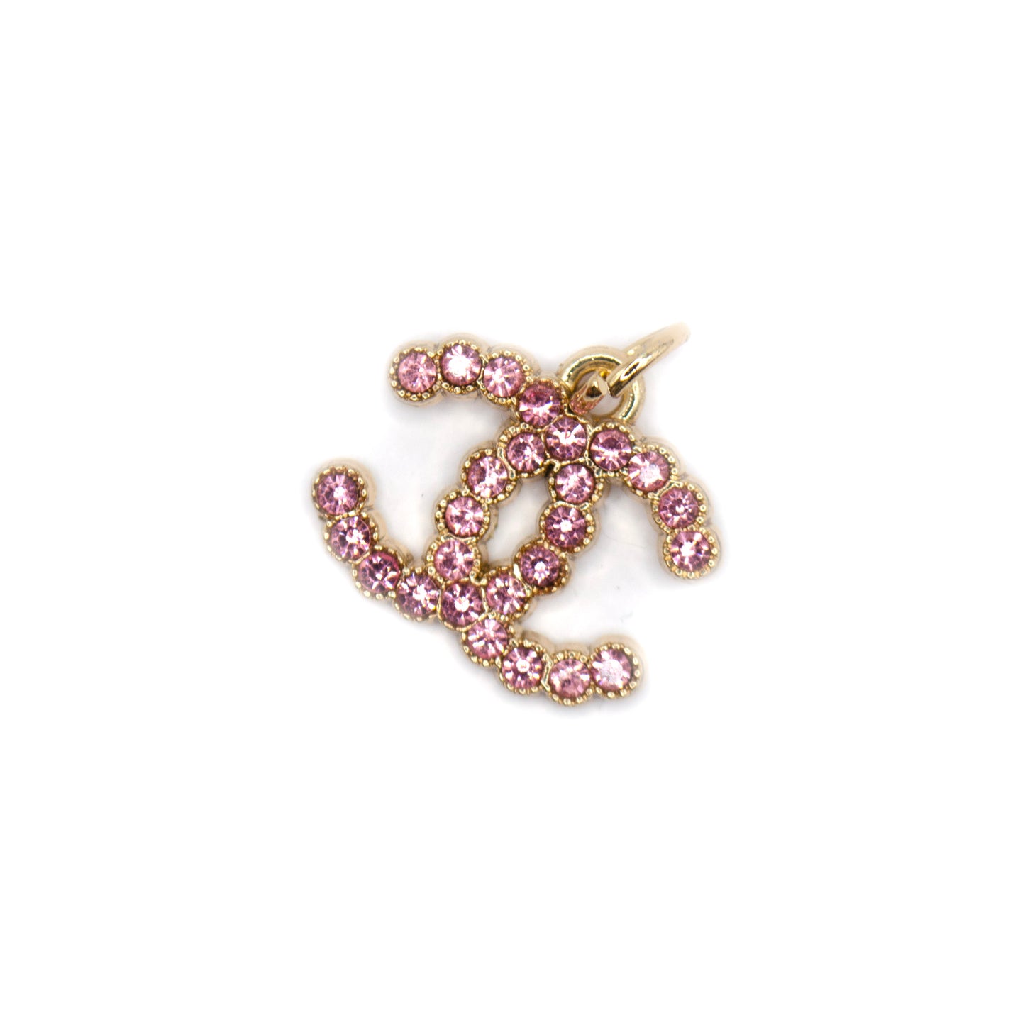 Designer CC Initials  Pendant  Pink 18 mm
