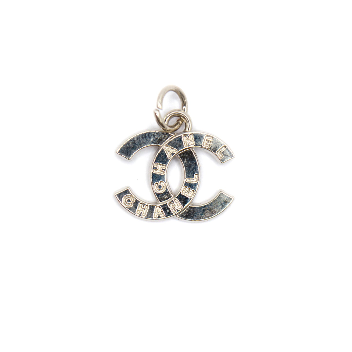 Designer Embossed CC Initials Pendant