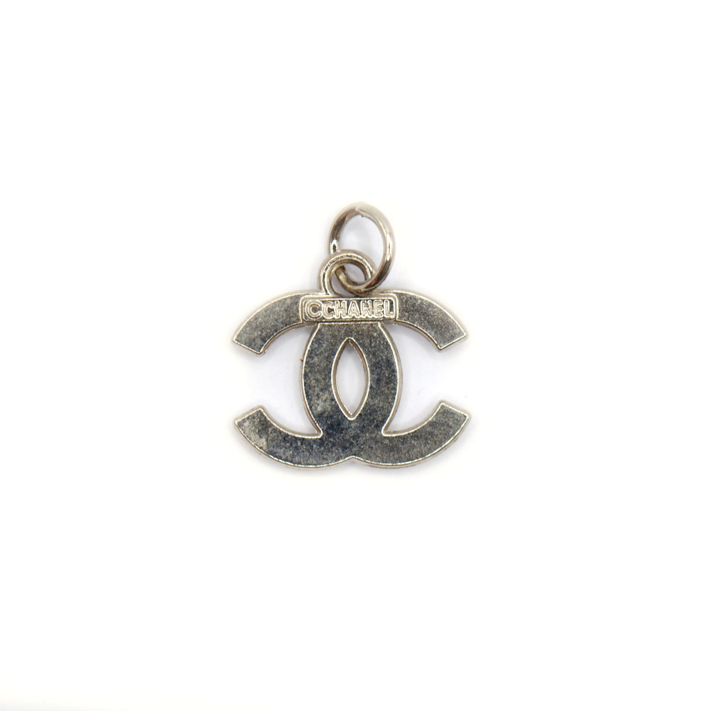 Designer Embossed CC Initials Pendant