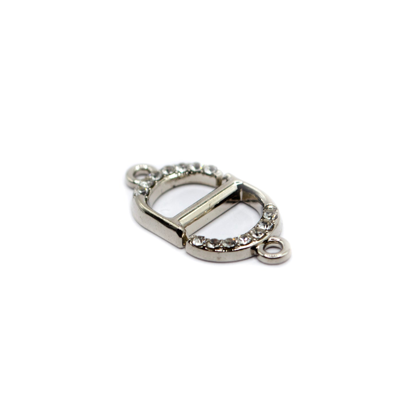 CD Initials  Metal Connector with Rhinestones