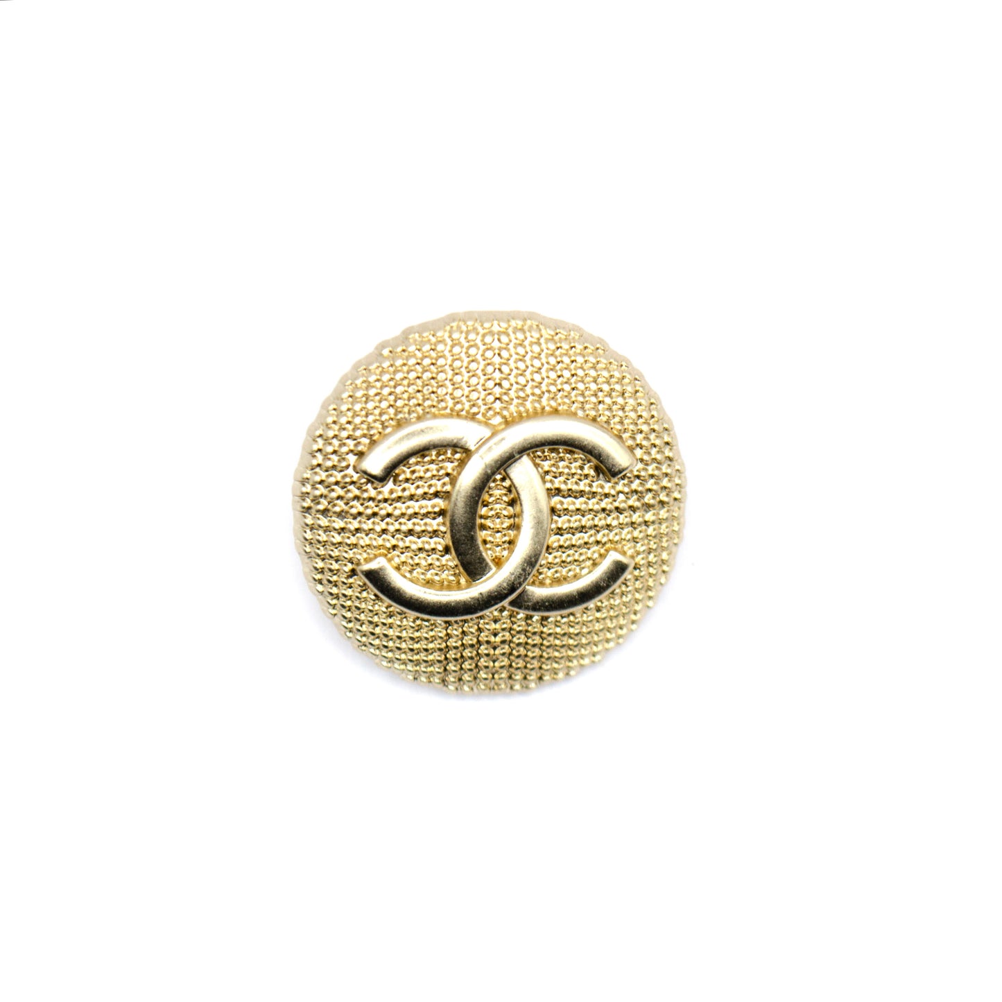 Initials CC Gold Colour Metal Button
