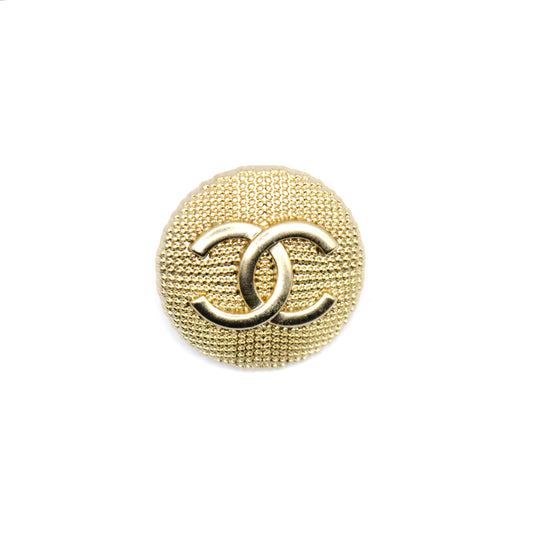 Initials CC Gold Colour Metal Button