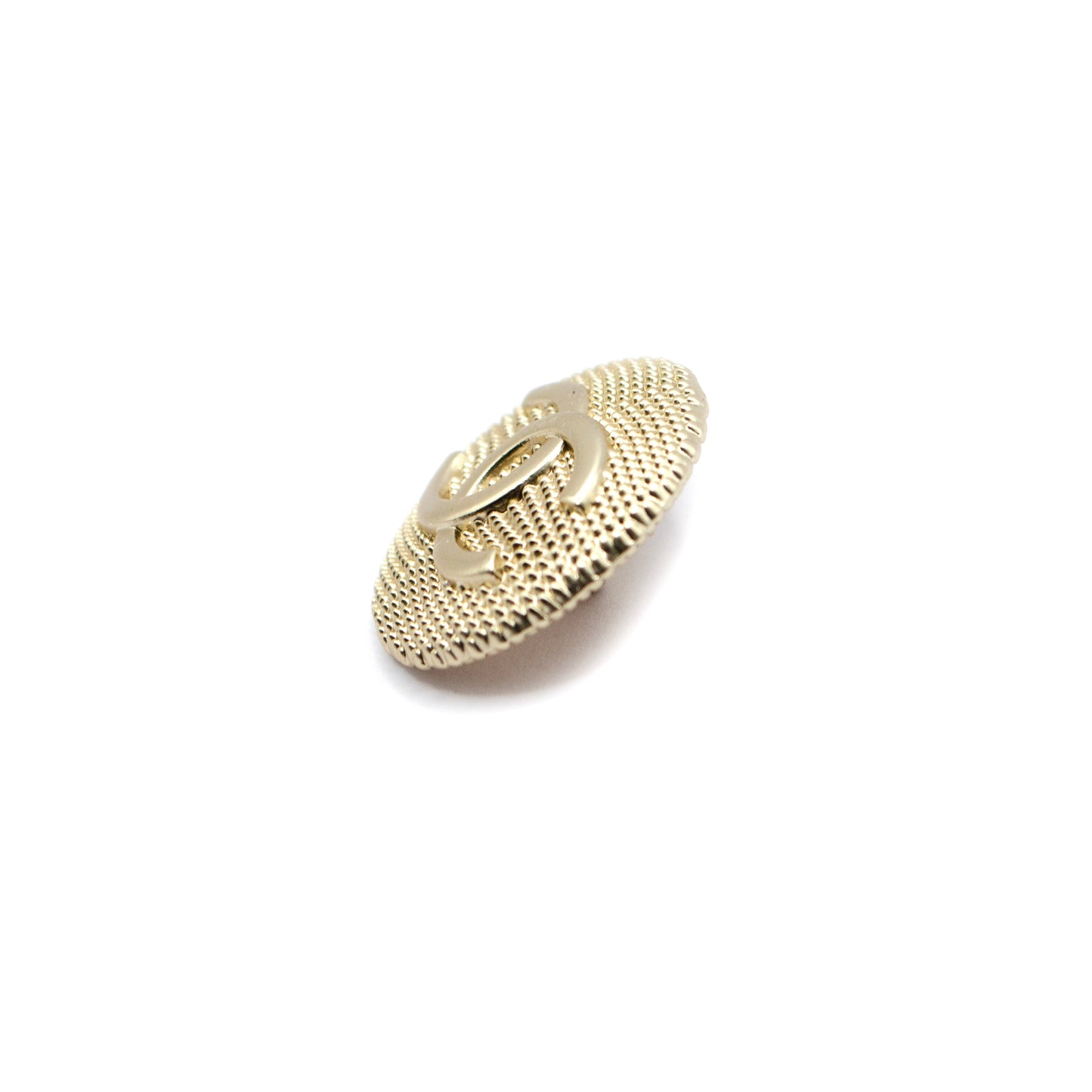 Initials CC Gold Colour Metal Button