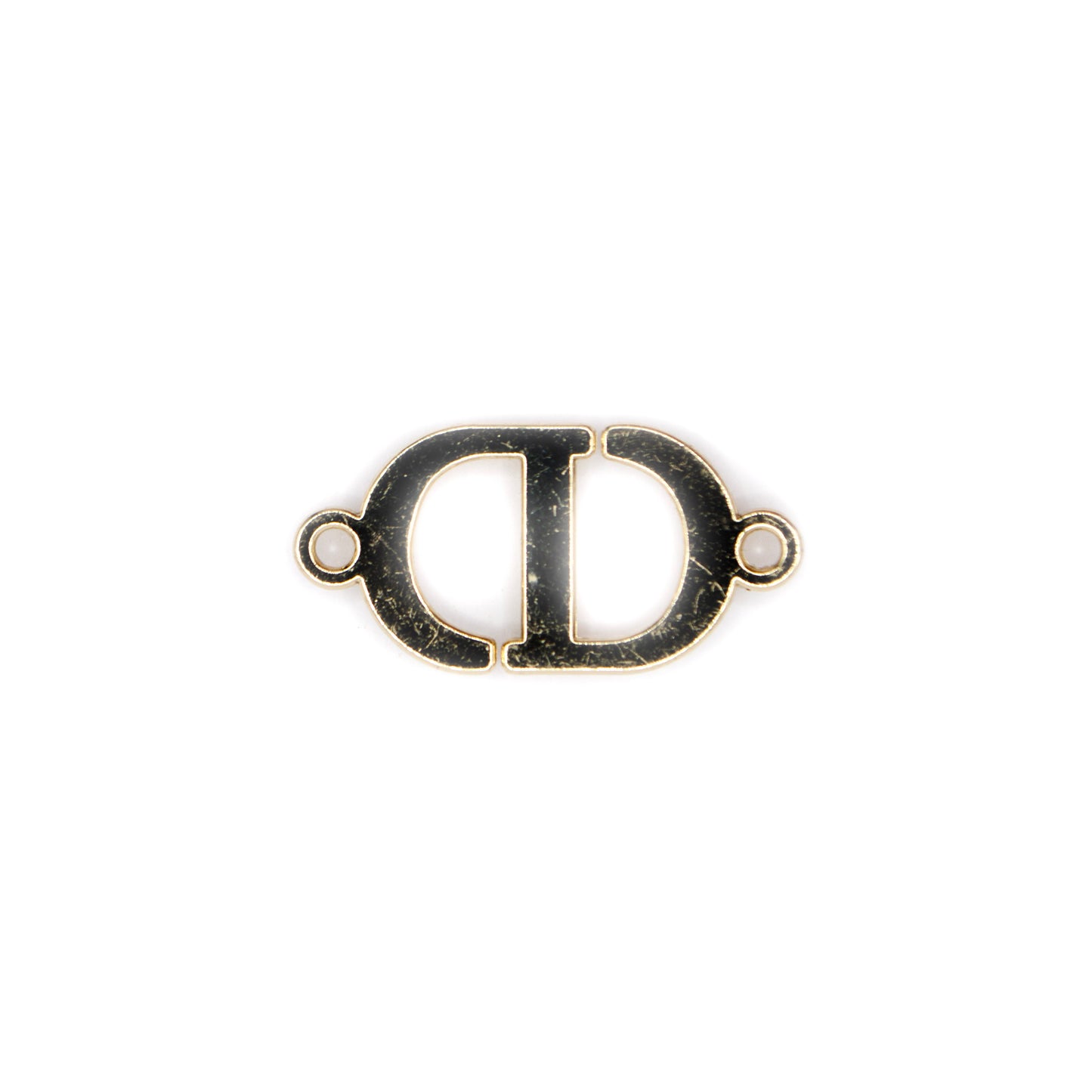 CD Initials  Metal Connector with Rhinestones