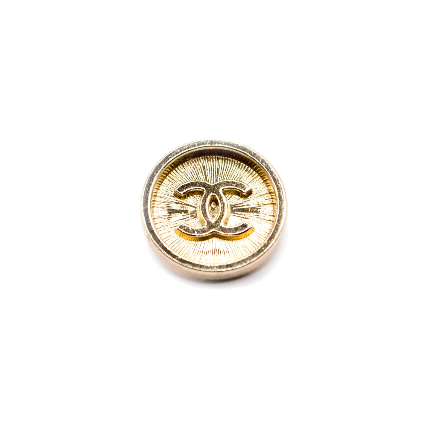 CC Initials Gold Colour Metal Button