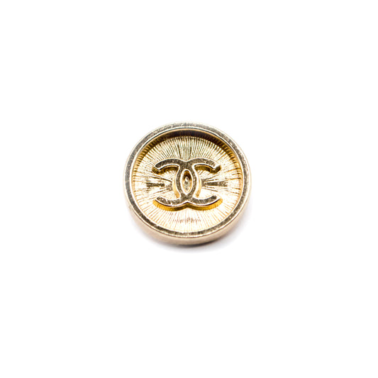 CC Initials Gold Colour Metal Button