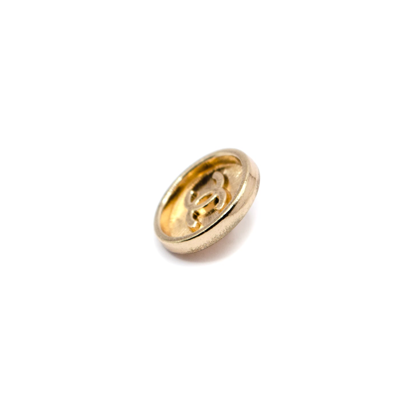 CC Initials Gold Colour Metal Button