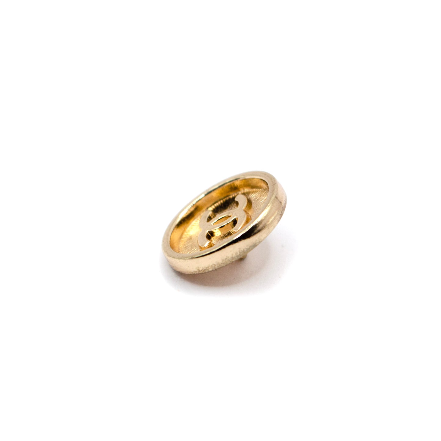 CC Initials Gold Colour Metal Button