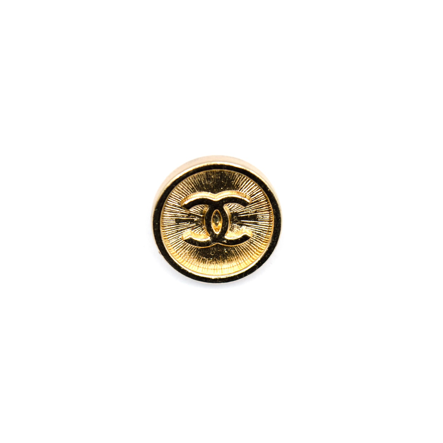CC Initials Gold Colour Metal Button