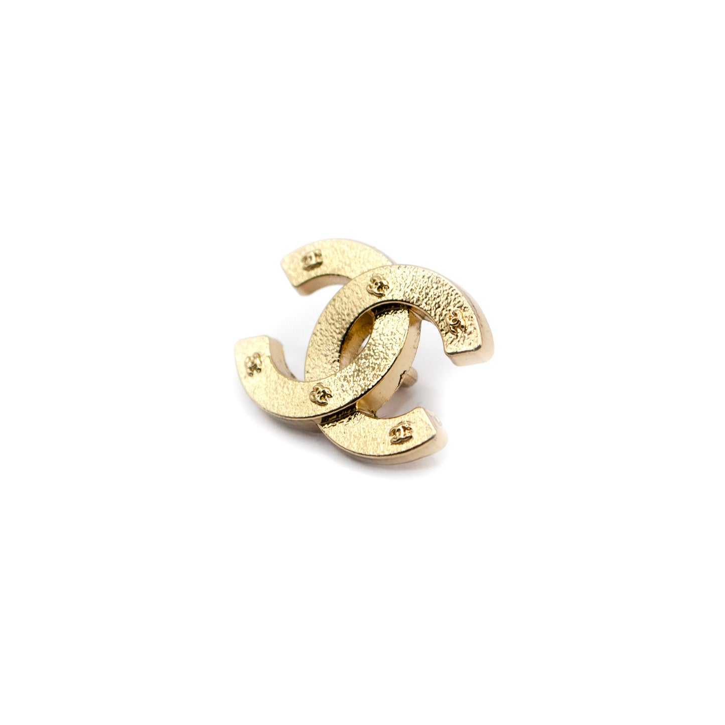 Designer Embossed CC Initials Button