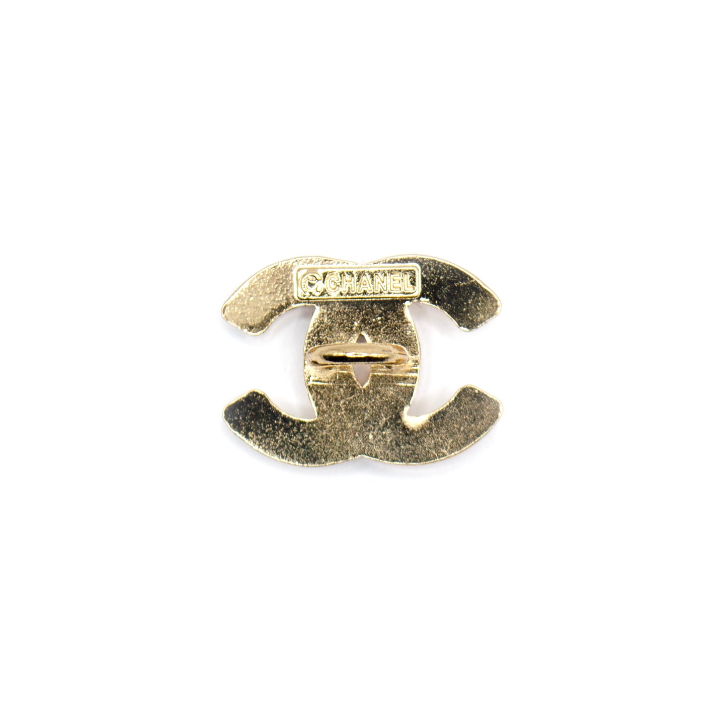 Designer Embossed CC Initials Button