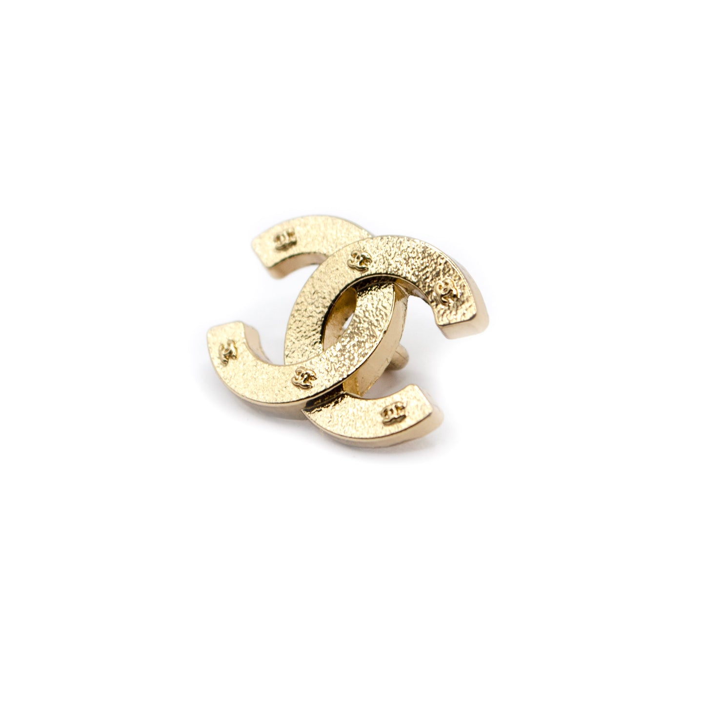 Designer Embossed CC Initials Button
