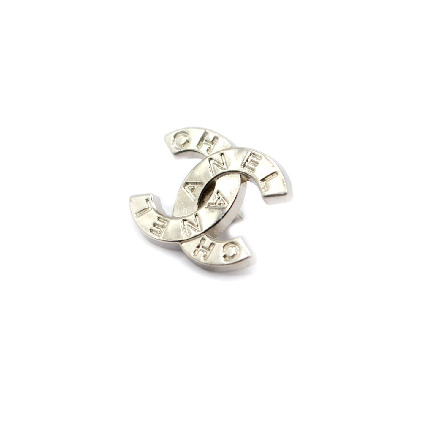 Designer Embossed CC Initials Button