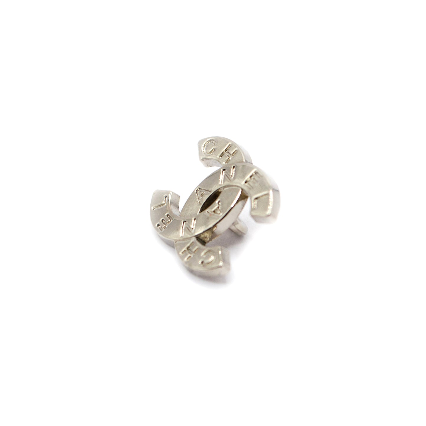 Designer Embossed CC Initials Button