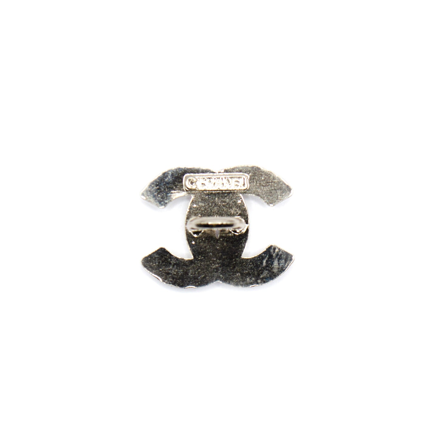 Designer Embossed CC Initials Button