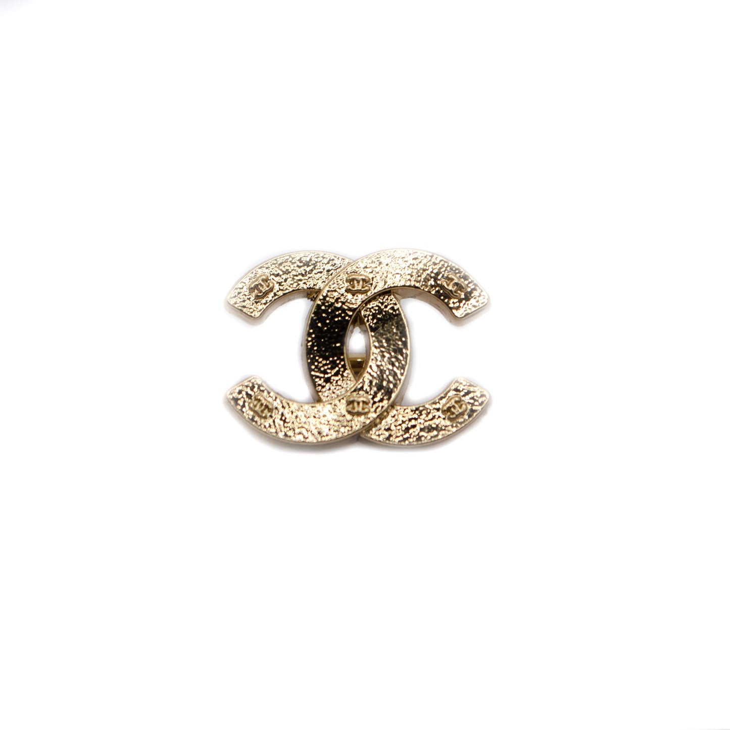 Designer Embossed CC Initials Button