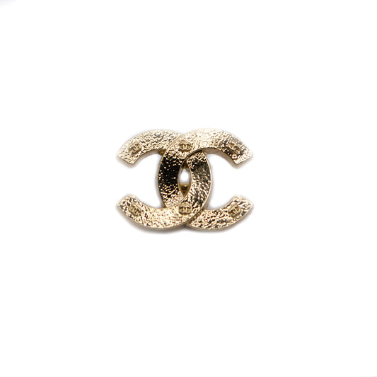 Designer Embossed CC Initials Button