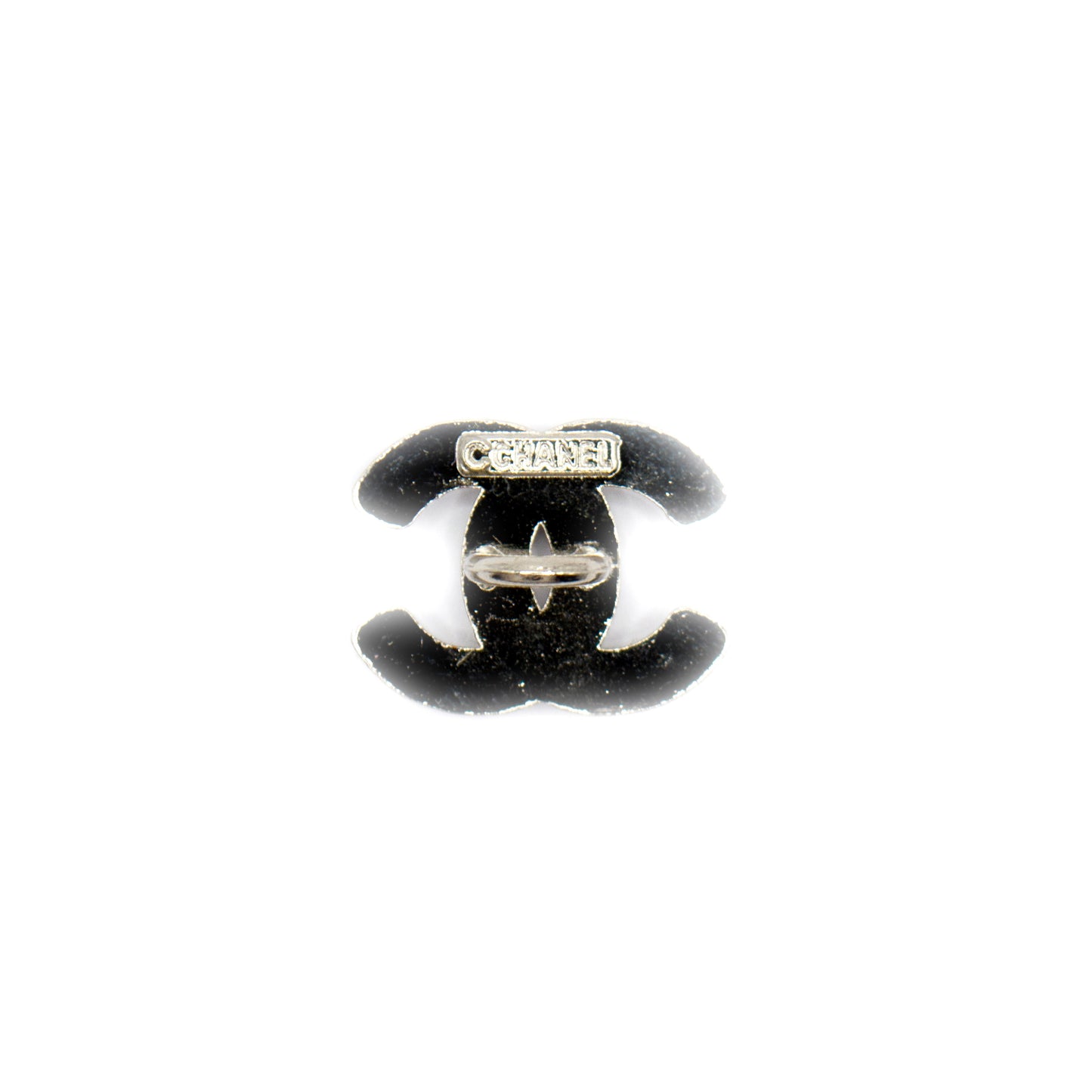 Designer Initials CC  Crystals Metal Button